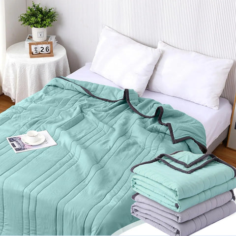 Lightweight Summer Cooling Quilt - 140x200cm All-Season Blanket for Hot Sleepers, Night Sweats