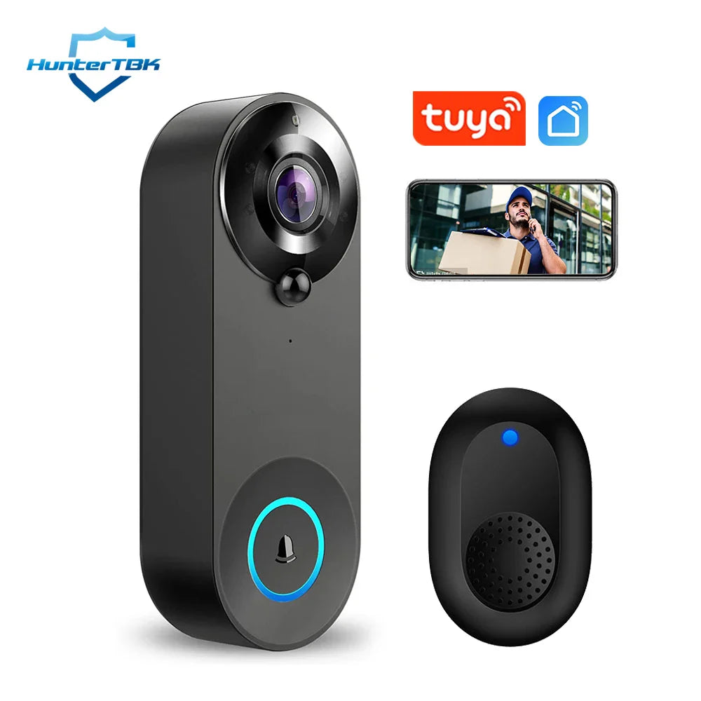 1080P Video Doorbell Camera Wireless Tuya Smart Home Doorbell 2025 Night Vision Motion Detect Two Way Audio