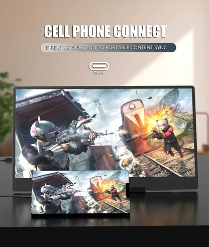 Monitor portátil 14 pulgadas 60Hz pantalla de viaje con altavoces