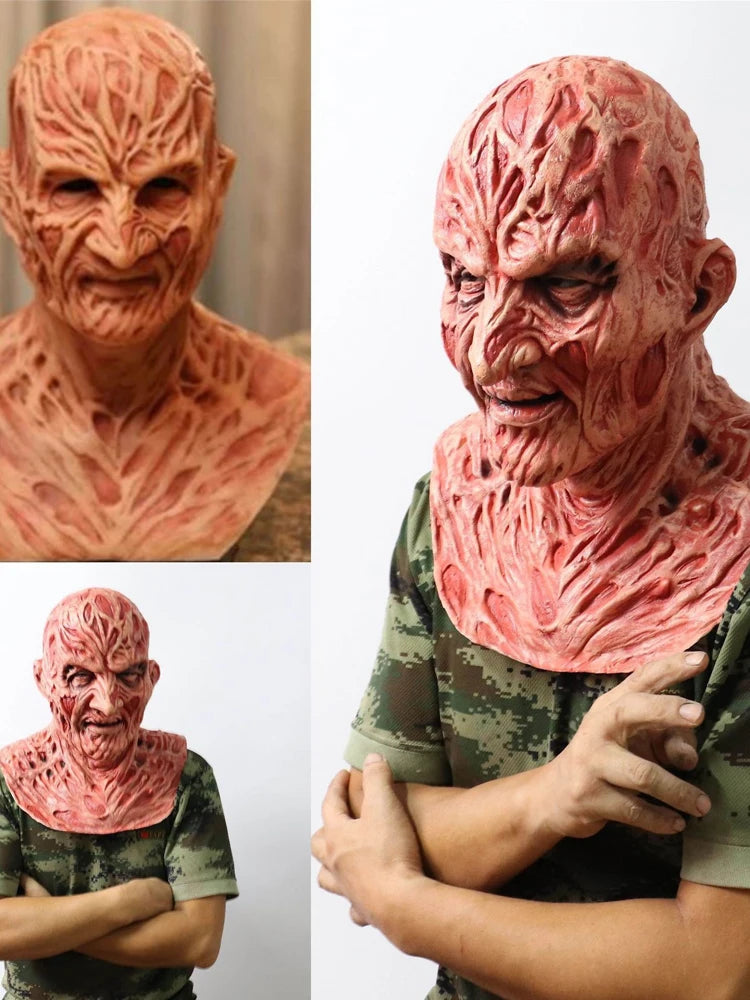 Máscara de silicona de zombi aterrador para Halloween 2025 – Prop de cosplay de horror realista de cabeza completa
