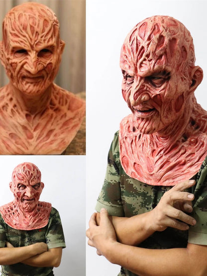 Máscara de silicona de zombi aterrador para Halloween 2025 – Prop de cosplay de horror realista de cabeza completa