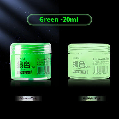 Glow in the dark pigment – lysende fluorescerende akrylmalesæt til DIY-graffiti, tasker og sko – TikTok viral 2026