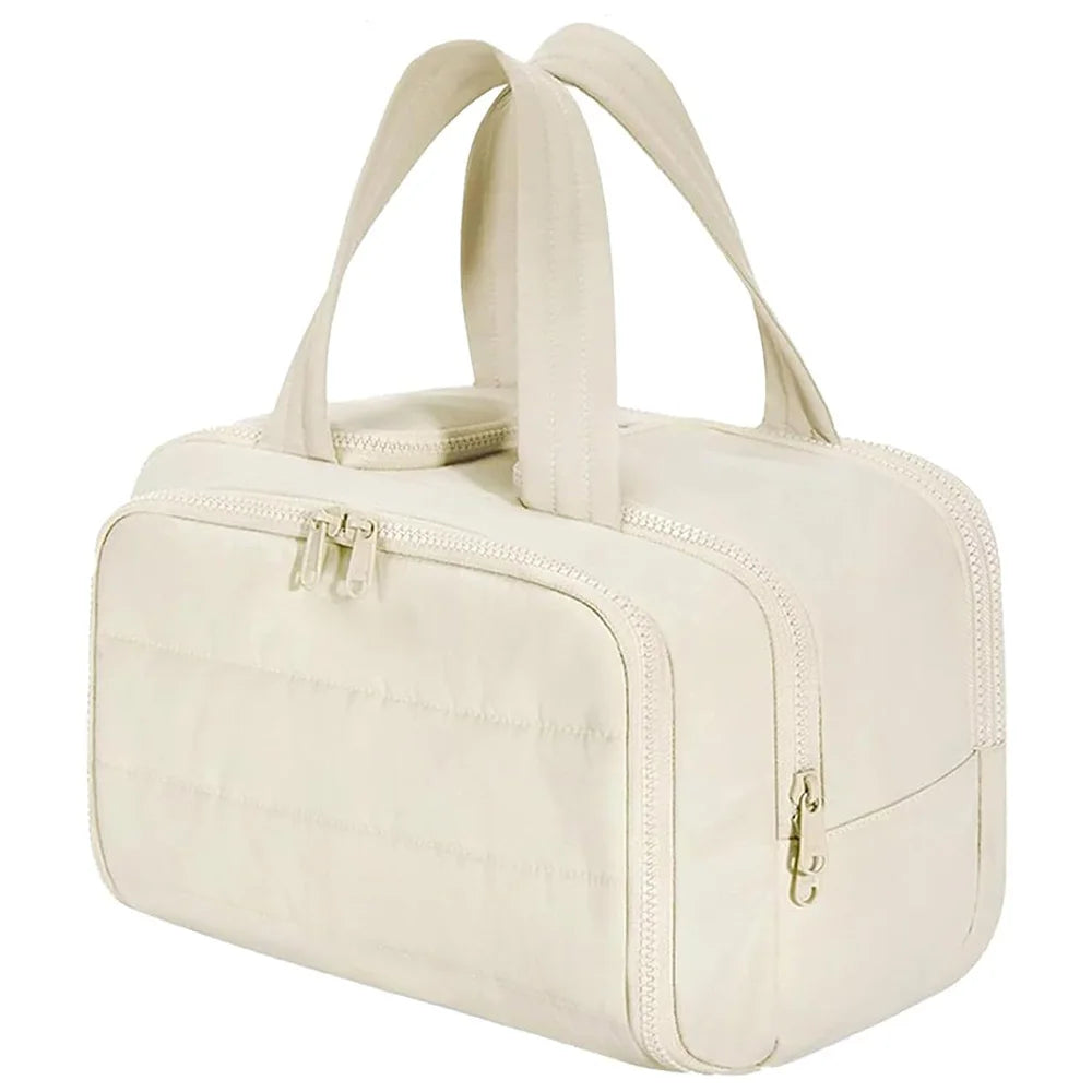 Waterproof women's travel cosmetic bag – large capacity wash bag, bathroom toiletries partition organizer