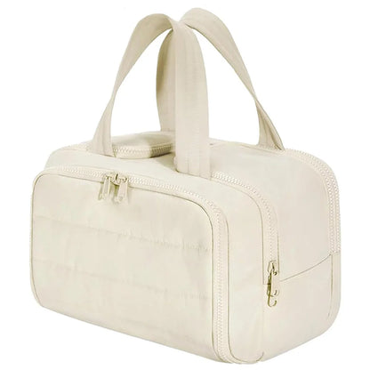 Waterproof women's travel cosmetic bag – large capacity wash bag, bathroom toiletries partition organizer