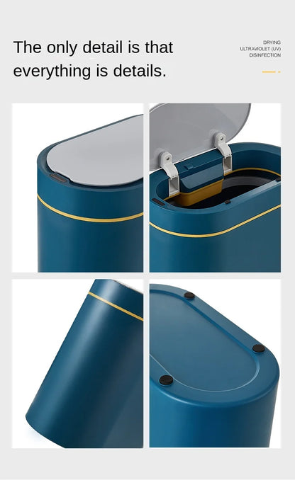 Sensor Trash Can Touchless 8L Kitchen Bathroom Bin Compact