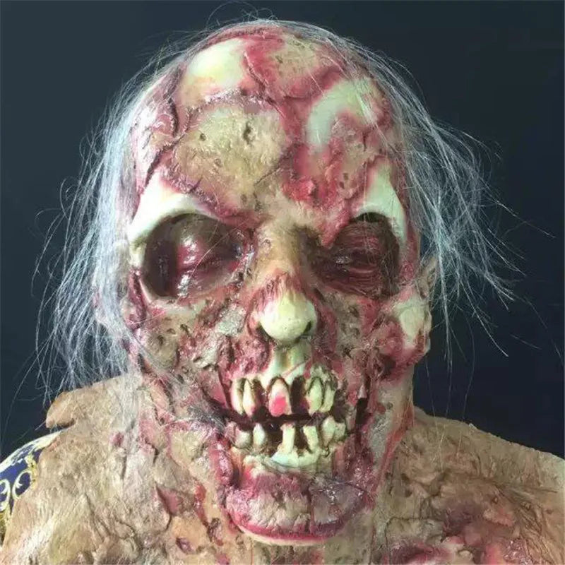 Zombie Maske Latex Full Face Skrekk Maske Halloween2025 Skummel