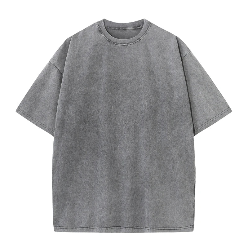 Oversized men's t-shirt – loose-fit silhouette, heavy cotton, vintage-washed streetwear tee