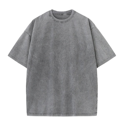 Oversized men's t-shirt – loose-fit silhouette, heavy cotton, vintage-washed streetwear tee