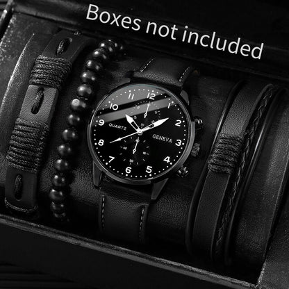 Quartz Watch And Bracelet Set Nylon Band Casual Gift