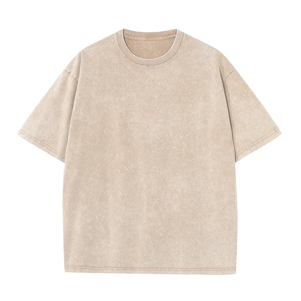 Oversized men's t-shirt – loose-fit silhouette, heavy cotton, vintage-washed streetwear tee