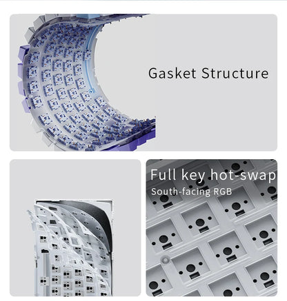 Teclado mecánico para juegos Bluetooth 75 por ciento con intercambio en caliente