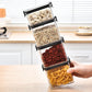 Large Capacity Sealed Storage Jars Set - Moisture-Proof Kitchen Organizers, 5 Sizes for Spices & Grains