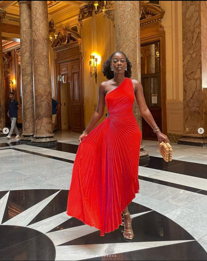 Variant image for Elegant White Satin Midi Dress for Women, Timeless Design for Parties and Special Occasions-49