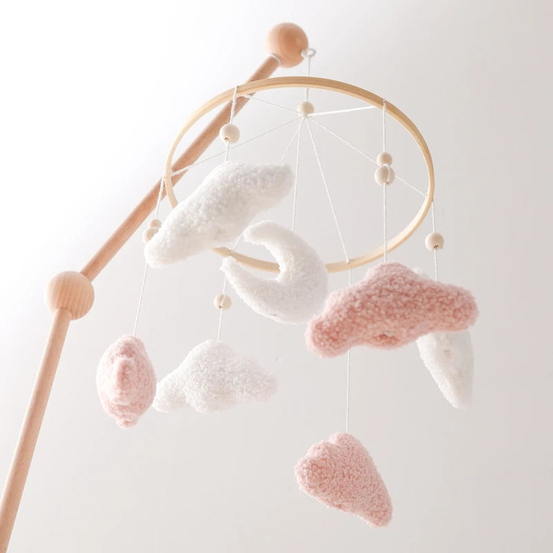 Baby Crib Mobile Wooden Nursery Newborn Sensory Toys