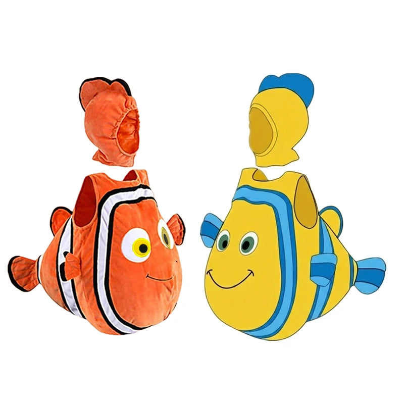 Nemo-kostuum als clownvis voor peuters, met capuchon, rollenspelkostuum voor feestelijke optredens, Halloween en verkleedfeesten 2026