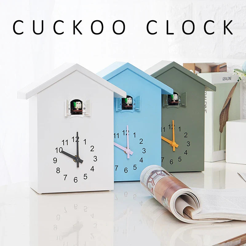 Cuckoo Wall Clock 20x25cm Muted Green Modern Hanging Home Clock Fall 2025 Whimsical Quartz Pendulum Gift