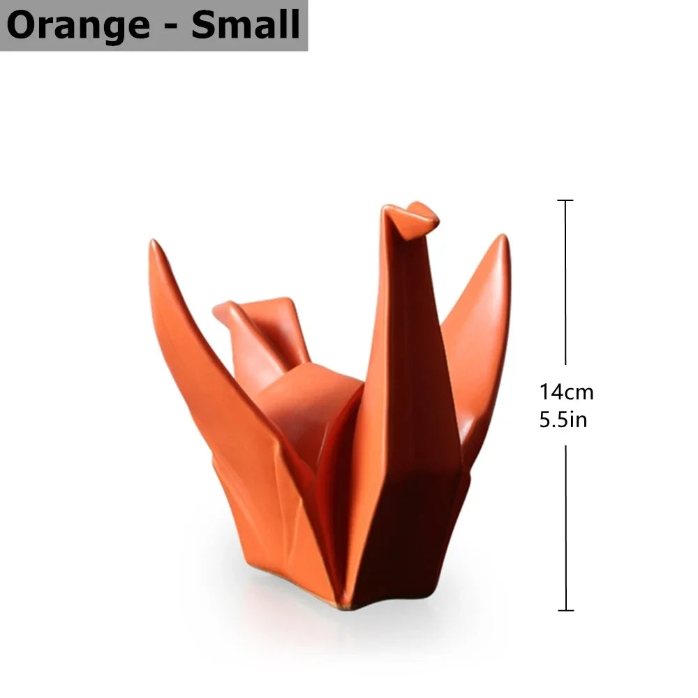 Ceramic Bird Statue Origami Sculpture Modern Desktop Home Decor Fall 2025 Accent Minimalist Office Gift