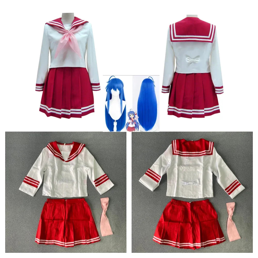 Lucky Star Izumi Konata anime-cosplaykostuumset met pruik voor volwassenen Halloween 2026