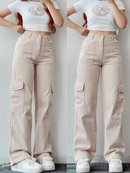 Variant image for Loose Fit Pants for Women, Comfortable Cotton Spandex Casual Trousers in Multiple Colors-13