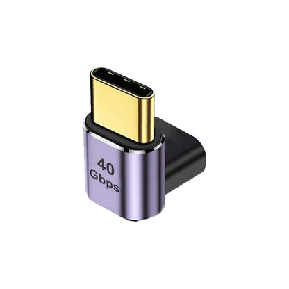 Adaptador Usb C 40Gbps Extensor de 90 Grados en Ángulo Recto 100W