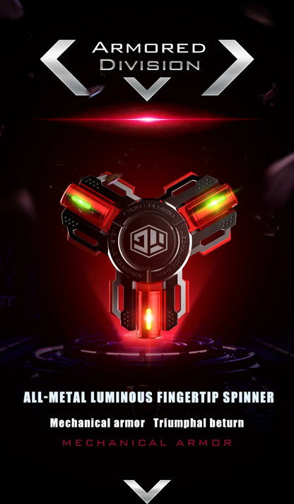 Glow Fidget Spinner Alloy EDC Long Spin Stress Relief