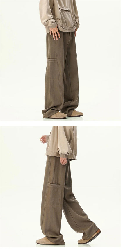Oversized Mens Cargo Jeans - Wide Leg, Denim, Street