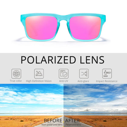 Lunettes de soleil polarisées unisexes pour l'extérieur tendance été 2026 Verres miroir légères Protection UV Idée cadeau