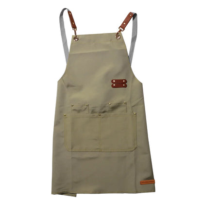 Canvas Apron Waterproof Bib Professional Cafe Catering Apron Fall 2025 Water Resistant Durable
