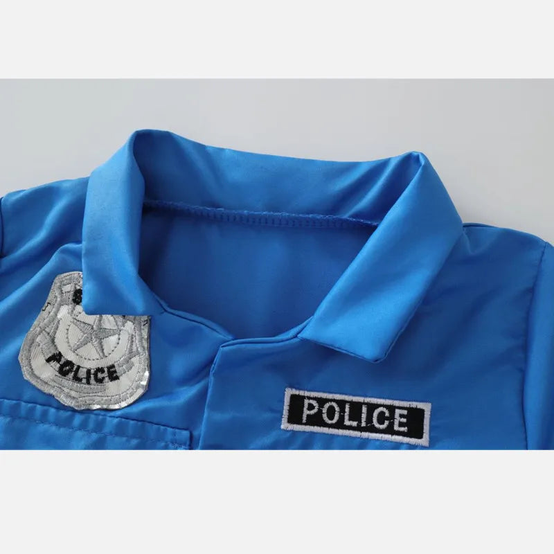 Verkleedjurk en playsuit voor meisjes als politieagent, Halloweenkostuum voor optredens en verkleedfeesten 2026