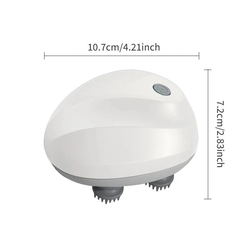 Elektrische Hoofdmassageapparaat USB Oplaadbare Hoofdhuidmassageapparaat Vakantiegeschenk 2026 Diepe Weefselkneden voor Nek Rug Schouders