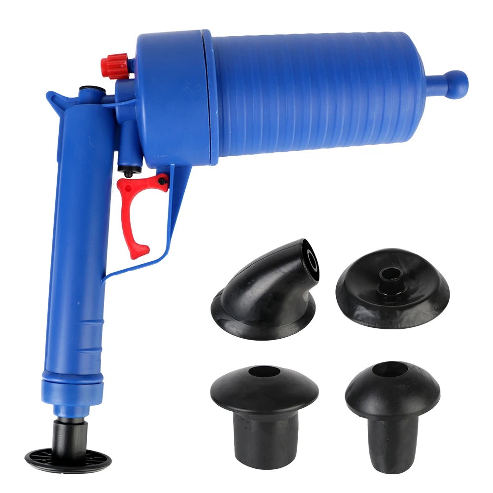 Drain Cleaner 4 Piece Plunger Kit Manual Air Pump Unblocker for Sinks Basins Drains Fall 2026 Quick Home Cleanup