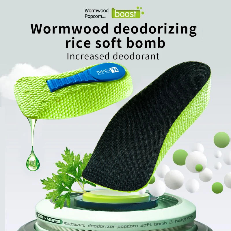 Height Increase Memory Foam Insoles With Arch Support Plantar Fascia Insole