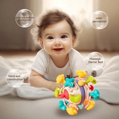 Baby Teether Rattle Hand Grip Sensory Ball Toy Newborn