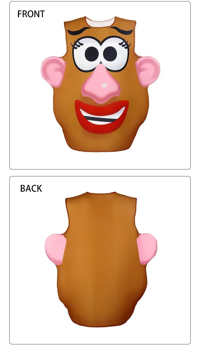 Bijpassende cosplaykostuumset voor koppels als Mr. en Mrs. Potato Head, Halloween-, carnaval- en feestoutfit 2026