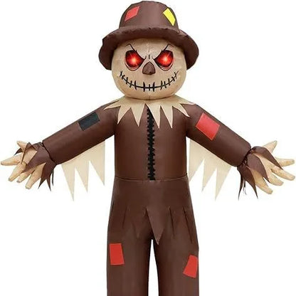 Opblaasbaar Halloween-cosplaykostuum als vogelverschrikker, themafeest met een kwaadaardig horrorthema, outfit voor optredens voor volwassenen 2026