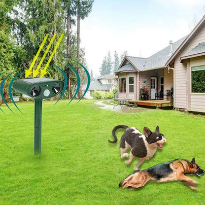 Ultrasonic Animal Repellent Motion Sensor Solar Cat Dog Deterrent for Garden Farm