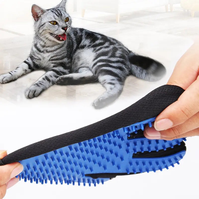 Silicone Pet Grooming Gloves for Cats & Dogs - Hair Removal, Bathing & Massage Tool