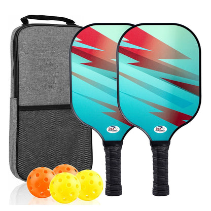 Variant image for USAPA Approved Pickleball Paddle Set of 2 with 4 Balls and Carrying Bag - Lightweight Fiberglass Rackets for Indoor and Outdoor Play-24