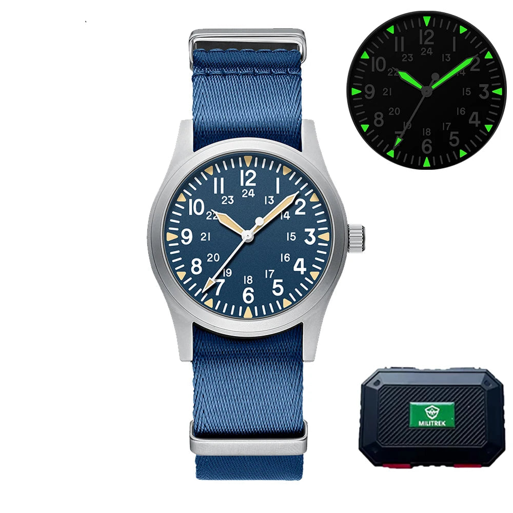 Militær Quartz Feltur 37mm Safir Efterår 2025