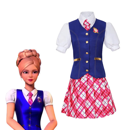 Barbie Cosplay School Uniform Costume Dress Halloween