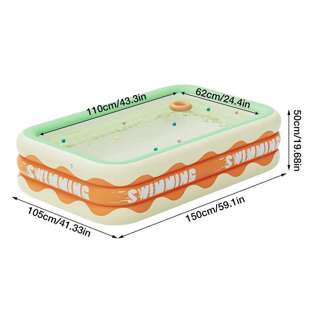 Variant image for Inflatable Family Swimming Pool with Thickened Bubble Bottom for Kids and Adults, Easy Setup Indoor/Outdoor Fun-5