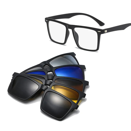 Occhiali da sole clip magnetici set con lenti intercambiabili 5 lenti polarizzate pronti per prescrizione idea regalo estate 2026
