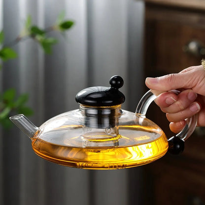 High Borosilicate Glass Teapot Set - Scandinavian Style Heat-Resistant English Tea Set