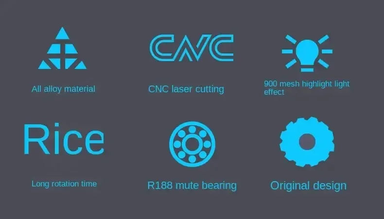 Fidget Spinner Metal Luminous EDC Rainbow Stress Toy