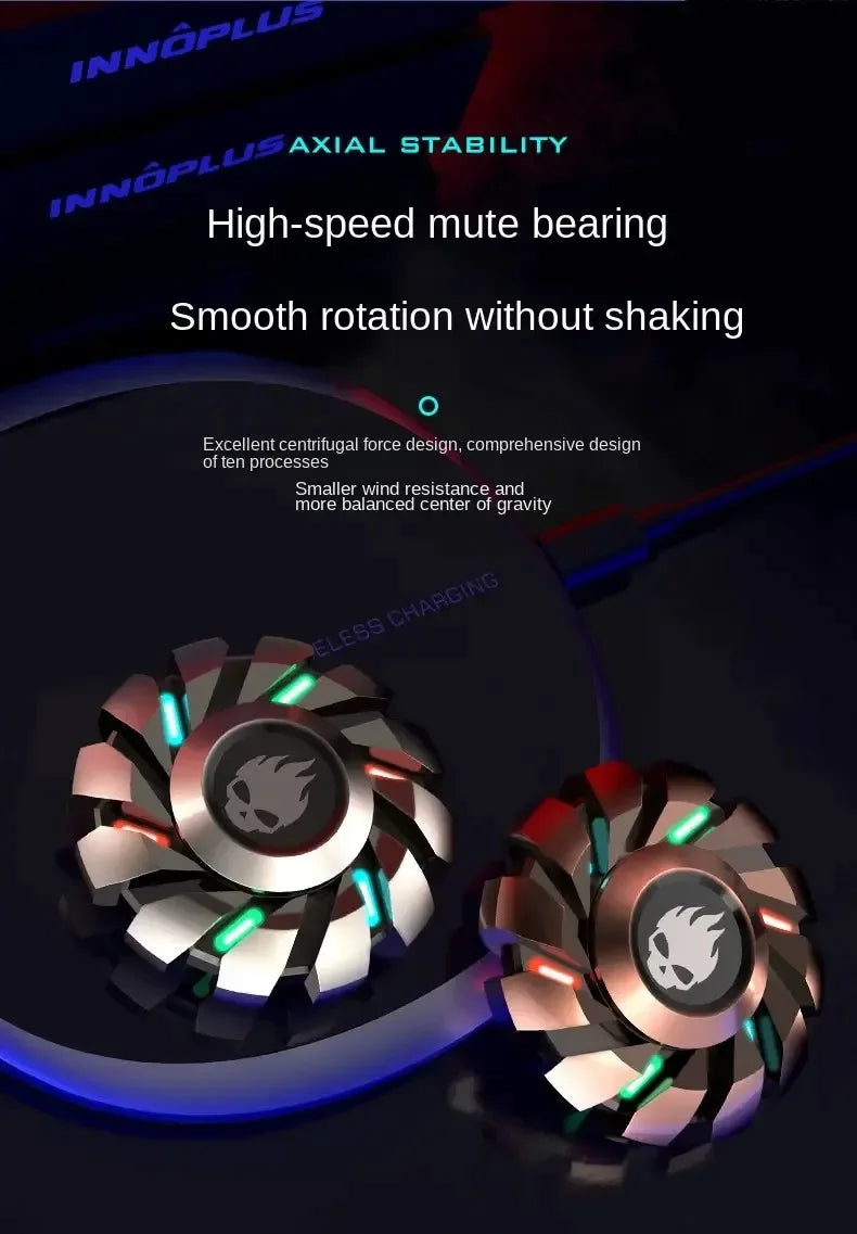 Fidget Spinner Metal Luminous EDC Rainbow Stress Toy