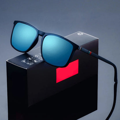 Occhiali da sole polarizzati Fashion Square per uomini - UV400 occhiali di lusso per guida e pesca