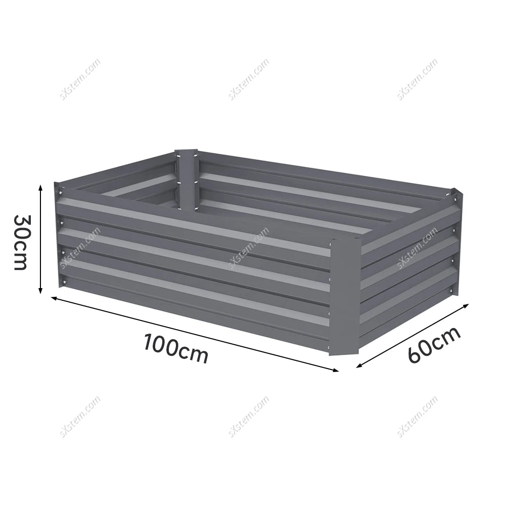 Variant image for Metal Raised Garden Bed 4x2ft Rectangular Planter Box for Flowers, Vegetables, and Herbs in Black-4