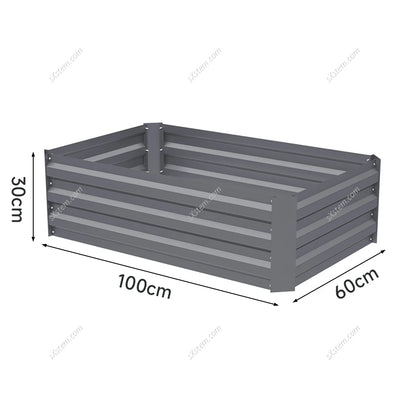 Variant image for Metal Raised Garden Bed 4x2ft Rectangular Planter Box for Flowers, Vegetables, and Herbs in Black-4