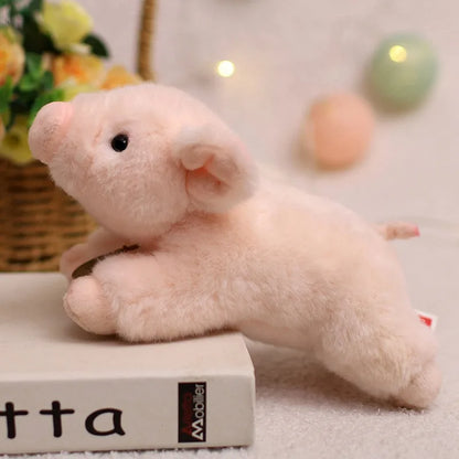 Cute Lifelike Pink Pig Plush Toy - Soft Stuffed Animal for Kids, Available in 20cm and 40cm Sizes, Perfect Gift
