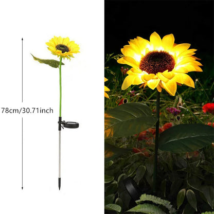 Luci solari a girasole 3 teste paletto da giardino luci LED paesaggio impermeabili decorazione patio cortile estate 2026